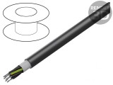 Cablu Electric Negru 8x0.25mm&sup2; PO HELUTHERM&reg; 145 MULTI