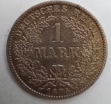 Moneda 1 Marca 1875 D XF/ AUNC Argint