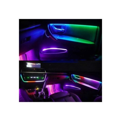 Set 10 lumini ambientale LED RGB DIGITAL, poate afisa mai multe culori in foto