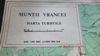 Harta turistica Muntii Vrancei, anii 80 foto