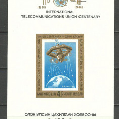 Mongolia 1965 - Telecomunicatii, colita ndt neuzata