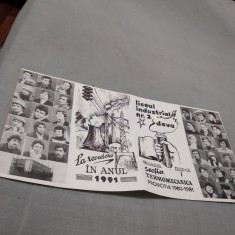 INVITATIE LICEUL INDUSTRIAL NR 2 TERMOMECANICA XII A PROMOTIA 1980-1981 DEVA