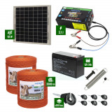 Pachet gard electric cu Panou solar 3,1J putere și 2000m Fir 80Kg cu acumulator