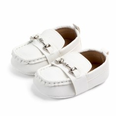Pantofiori eleganti albi cu catarame (Marime Disponibila: 12-18 luni (Marimea foto