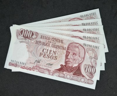 100 Pesos Argentina UNC foto