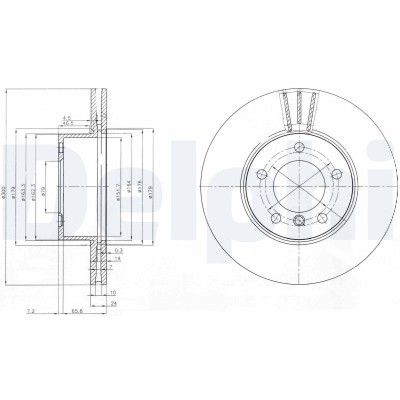 DELPHI BG3998C Disc frana foto