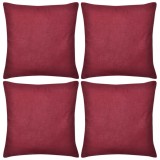 Huse de pernă din bumbac, 40 x 40 cm, roșu burgund, 4 buc. 130931