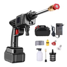Masina de spalat cu presiune, Mormark, Electrica fara fir, Curatator auto portabil, 18,5 V, Negru