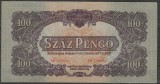 !!! X. RARR : UNGARIA , OCUPATIA SOVIETICA - 100 PENGO 1944 - P M 8.2 - AUNC / CEA DIN SCAN
