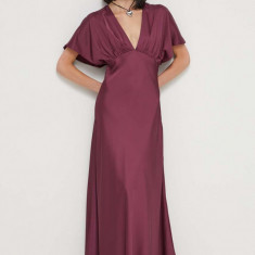 Abercrombie & Fitch rochie culoarea violet, maxi, evazati