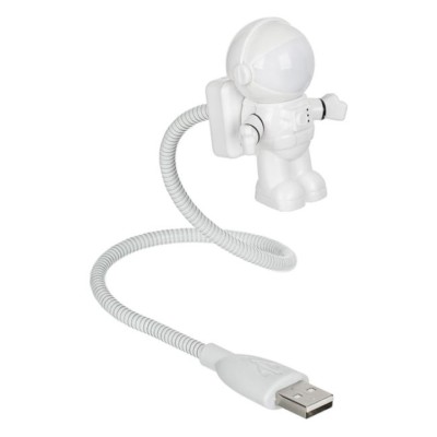 Lampa USB cu 2 LED-uri in forma de astronaut, 30 cm, Bibilel, Alb, JMB-BBL7841 foto