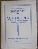 HARTA PLANUL MUNICIPIULUI BUCURESTI SENSUL UNIC 1931