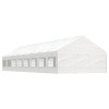 Gossi foisor cu acoperis, alb, 17,84x5,88x3,75 m, polietilena