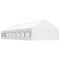 Gossi foisor cu acoperis, alb, 17,84x5,88x3,75 m, polietilena