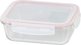 Doza alimentara din sticla MagicHome 1000 ml, dreptunghiulara, cu capac Clip