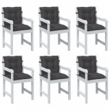 Perne scaun spatar mic 6 buc. melanj antracit 100x50x7cm textil GartenMobel Dekor, vidaXL