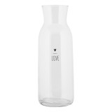 Cumpara ieftin Carafa sticla transparenta neagra &Oslash; 9x25 cm / 1000 ml