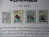 Groenlanda -Fauna ,pasari-serie completa -nestampilate, Nestampilat