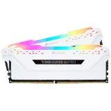 Memorie Corsair Vengeance RGB PRO White 32GB DDR4 3200MHz CL16 Dual Channel Kit