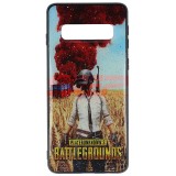 Husa Samsung Galaxy S10, Protectie UV, Model Battlegrounds, Sticla Copiata