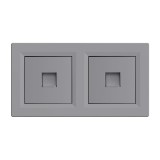 Nova dublă mufă UTP RJ-45 cu cadru gri