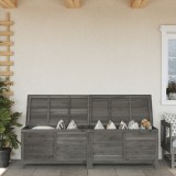 VidaXL Ladă depozitare grădină antracit 198,5x50x56,5 cm lemn brad