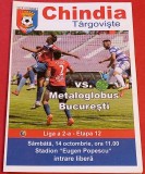 Program meci fotbal &quot;CHINDIA&quot; TARGOVISTE - &quot;METALOGLOBUS&quot; BUCURESTI (14.10.)