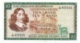 Africa de Sud 10 Rand 1975 P-114b Seria 807215