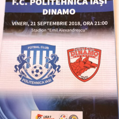 Program meci fotbal POLITEHNICA IASI - DINAMO Bucuresti (21.09.2018)