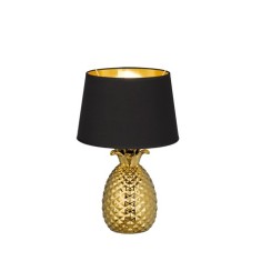 Veioza/Lampa de masa PINEAPPLE, negru/auriu , dulie E14 -TRIO