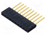 Conector şiruri pini mamă SAMTEC PIN 10 2,54mm aurit THT soclu