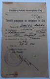 Dovada provizorie de ramanere in Cluj, 1945