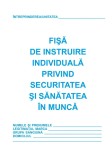 Fisa instruire individuala privind.sanatatea si securitatea in munca