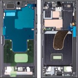 Cumpara ieftin Carcasa Mijloc Samsung Galaxy S23 Ultra S918, Neagra (Phantom Black), Service Pack GH96-15833A