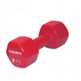 Cumpara ieftin Gantera PVC TOORX 2 kg Rosu