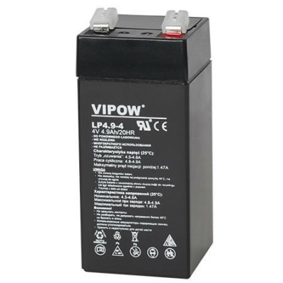 Acumulator gel plumb Vipow, 4V 4.9Ah, BAT0271 foto