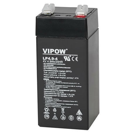Acumulator gel plumb Vipow, 4V 4.9Ah, BAT0271