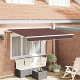 vidaXL Cortina Retractabilă Maro 350 x 200 cm țesătură 3329677