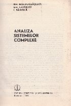 Analiza sistemelor complexe foto