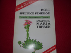 MARIA TREBEN - BOLI SPECIFICE FEMEILOR ( format mai mare, ilustrata ) * foto