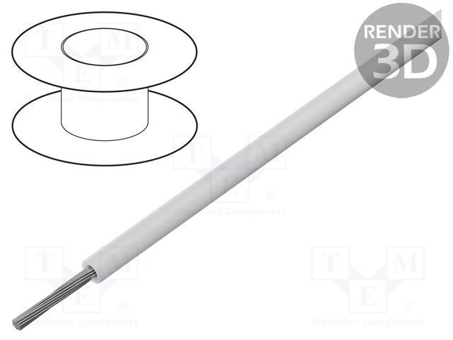 Cablu litat BELDEN 24AWG TFE alb 600V 30m