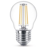 Bec LED filament Philips mini P45 E27 4.3W 470lm lumina calda 2700 K