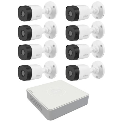 Sistem supraveghere video basic 8 camere Dahua 2MP, 3.6mm, IR 20m, DVR 8 canale Hikvision SafetyGuard Surveillance foto