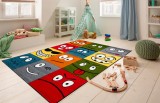 Cumpara ieftin Covor Camera Copii Model Smile 11177-120, Marime 80 x 150 cm, Multicolor, Inaltime Fir 9 mm, Antialergic, Polipropilena, Gradinita, Cresa, Loc de Joac, KOLIBRI