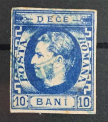 1869 Carol I cu favori i, 10 bani foto