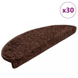 VidaXL Covorașe scară 30 buc maro 65x21x4 cm