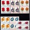 ROMANIA 1971 LP 767 FLORI DIN GRADINI BOTANICE BLOCURI DE 4 TIMBRE MNH