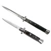 Set 2 briceaguri automate vanatoare DEPOX&reg;, Italian Blade, Stiletto, otel inoxidabil, negru