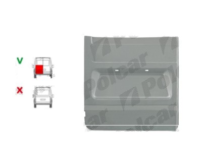 Panou usa, hayon spate FORD TRANSIT (V184/5), 05.2000-04.2006; TRANSIT/TOURNEO (V347/8), 05.2006-04.2013, partea stanga, metal galvanizat; pana la ge foto