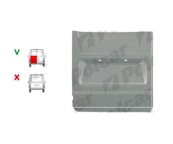 Panou usa, hayon spate FORD TRANSIT (V184/5), 05.2000-04.2006; TRANSIT/TOURNEO (V347/8), 05.2006-04.2013, partea stanga, metal galvanizat; pana la ge